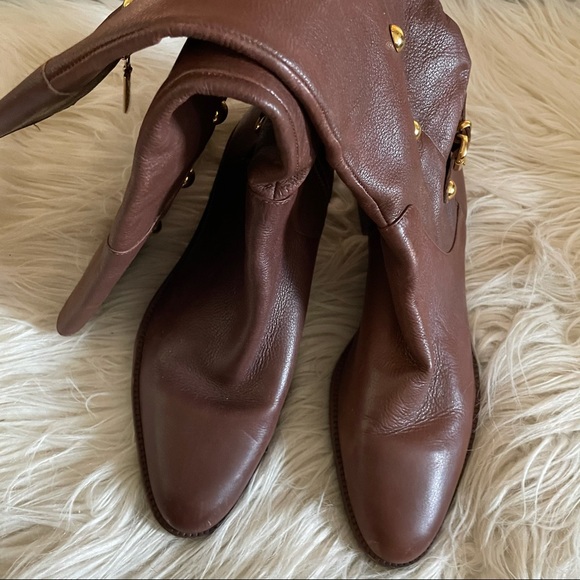 Michael Kors Leather Boots Sz 9 - Picture 3 of 7